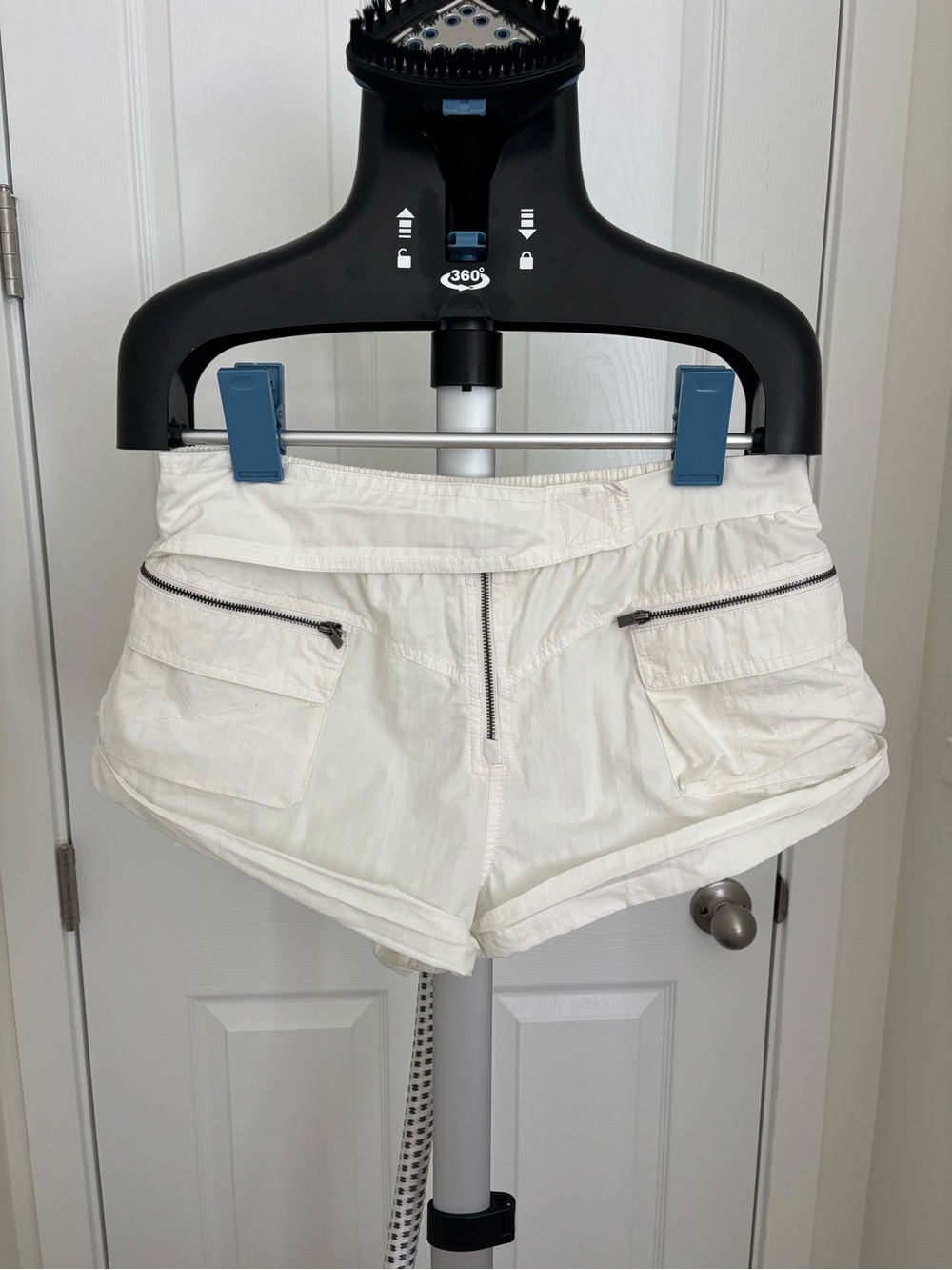 Free People Movement Women’s White Cargo Pocket Shorts